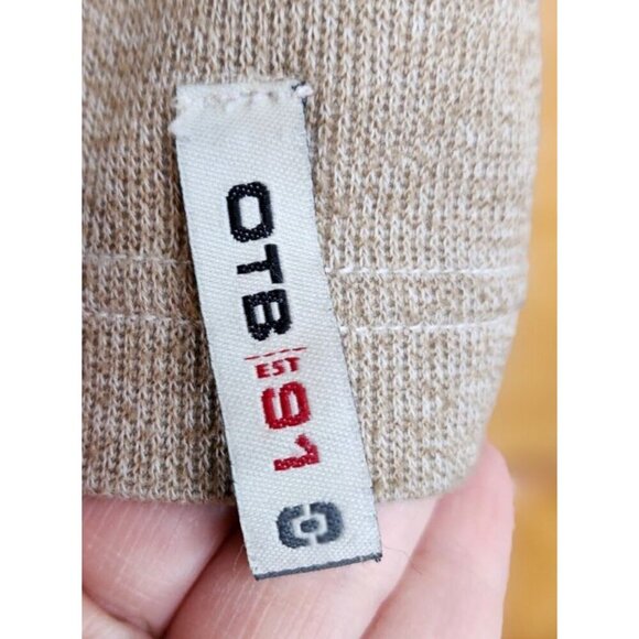 Vintage One Tough Brand Sweater Adult XLarge Tan OTB Y2K Skater Striped Preppy - Picture 5 of 13